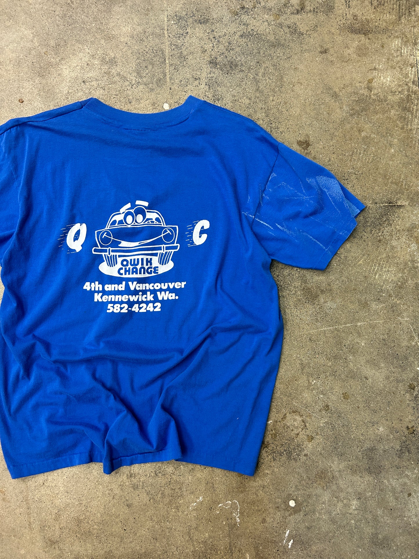 70s Qwik Change Auto Shop Tee Large
