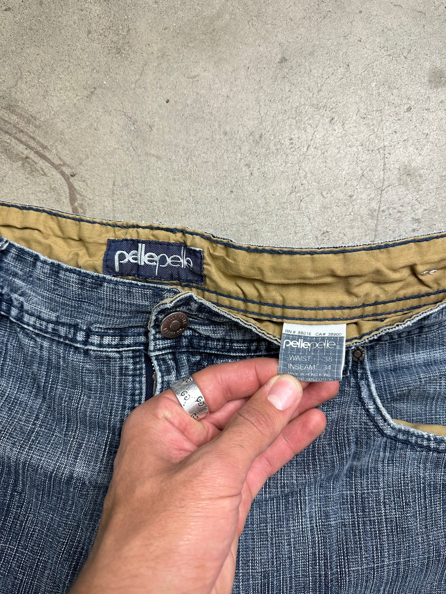 Pelle Pelle Baggy Y2K Denim 41"