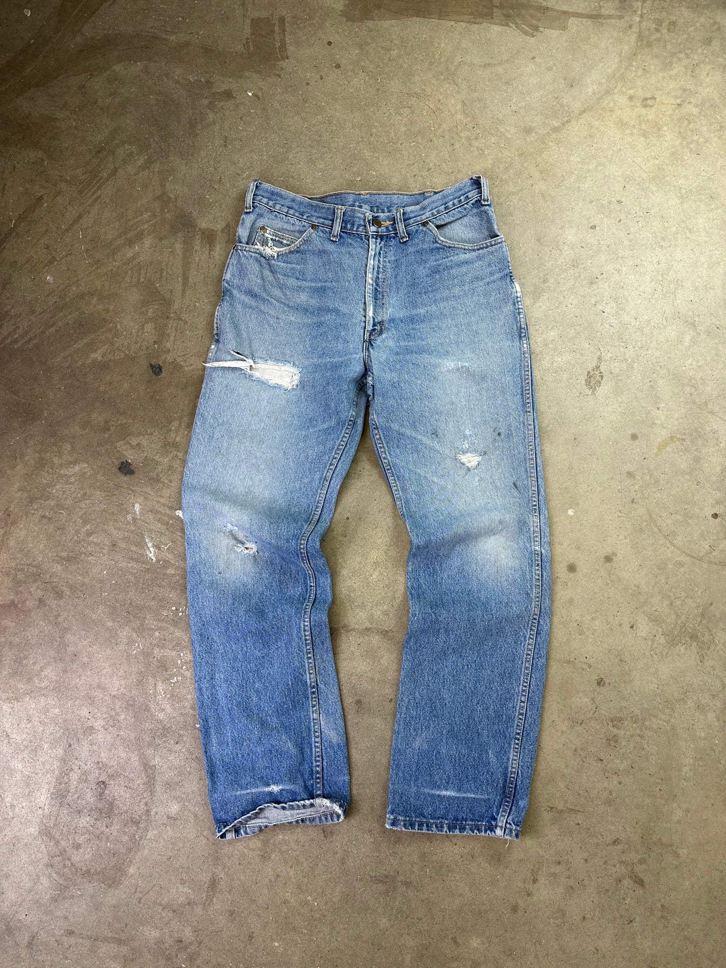 80s Lee Distressed Light Wash Denim 33"