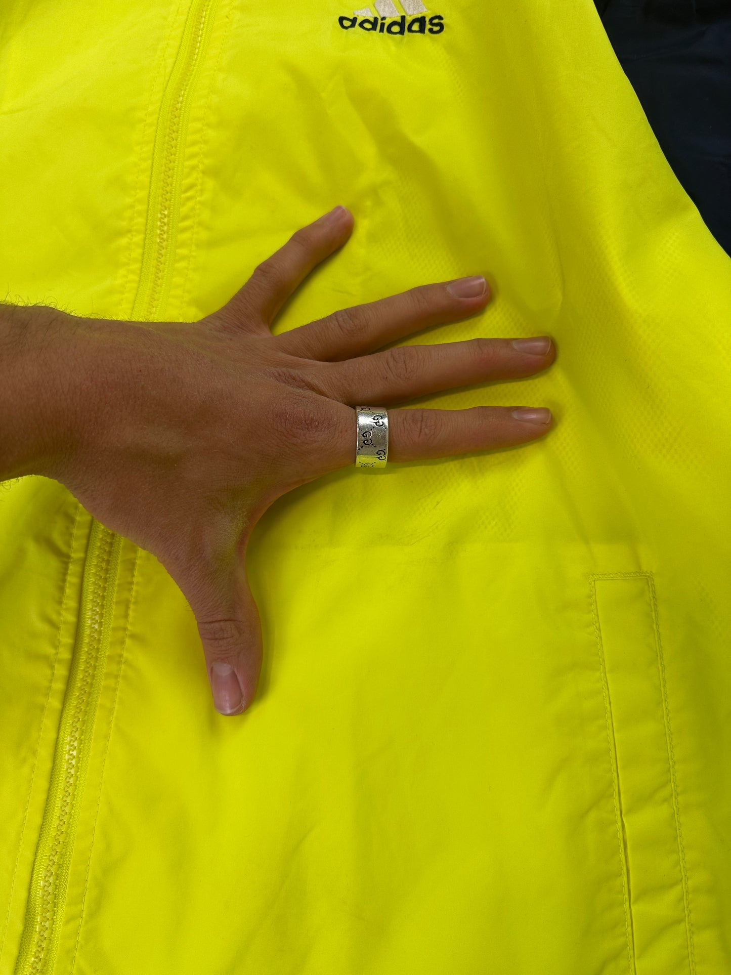 90s Adidas Neon Windbreaker Large