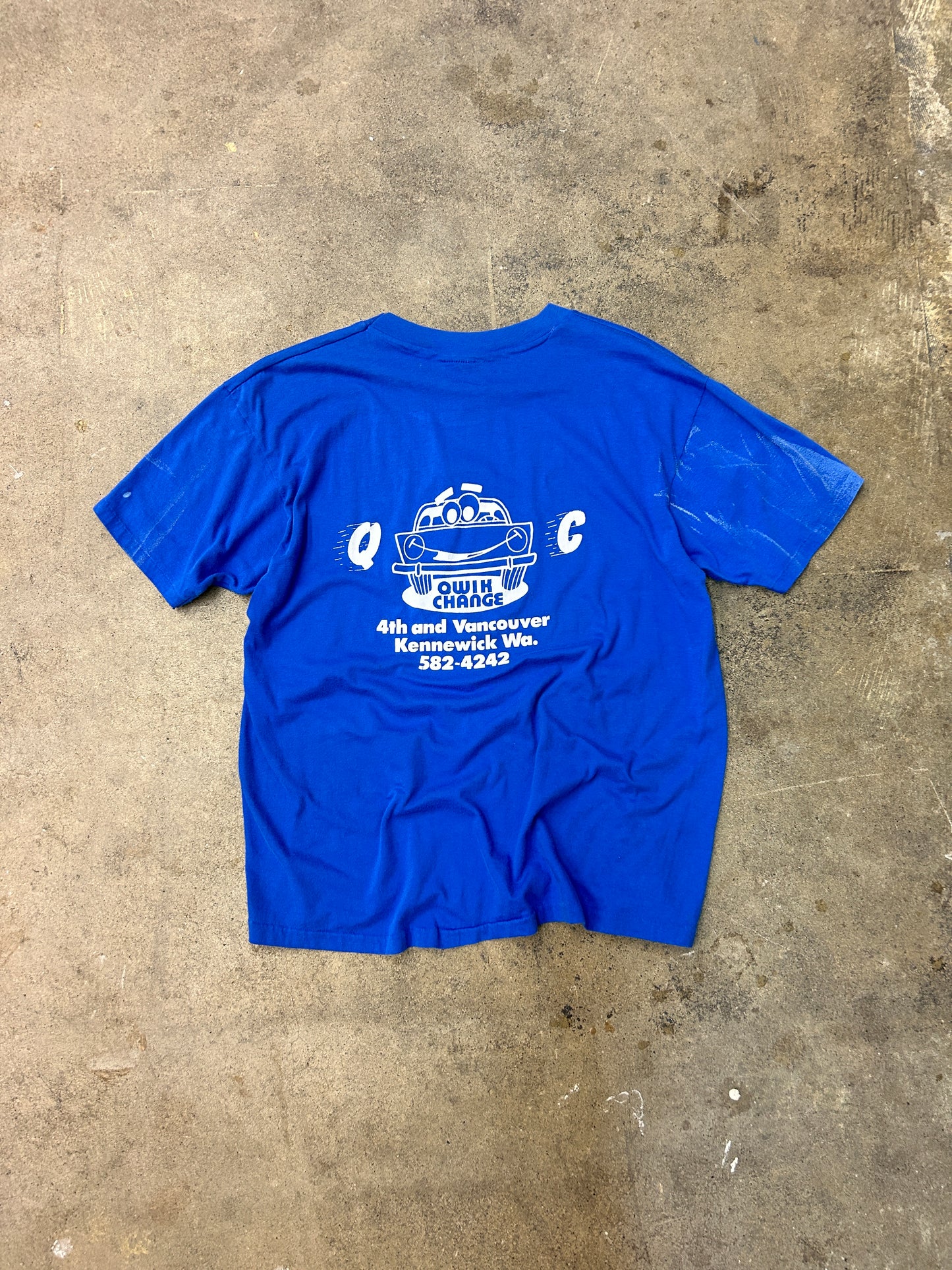 70s Qwik Change Auto Shop Tee Large