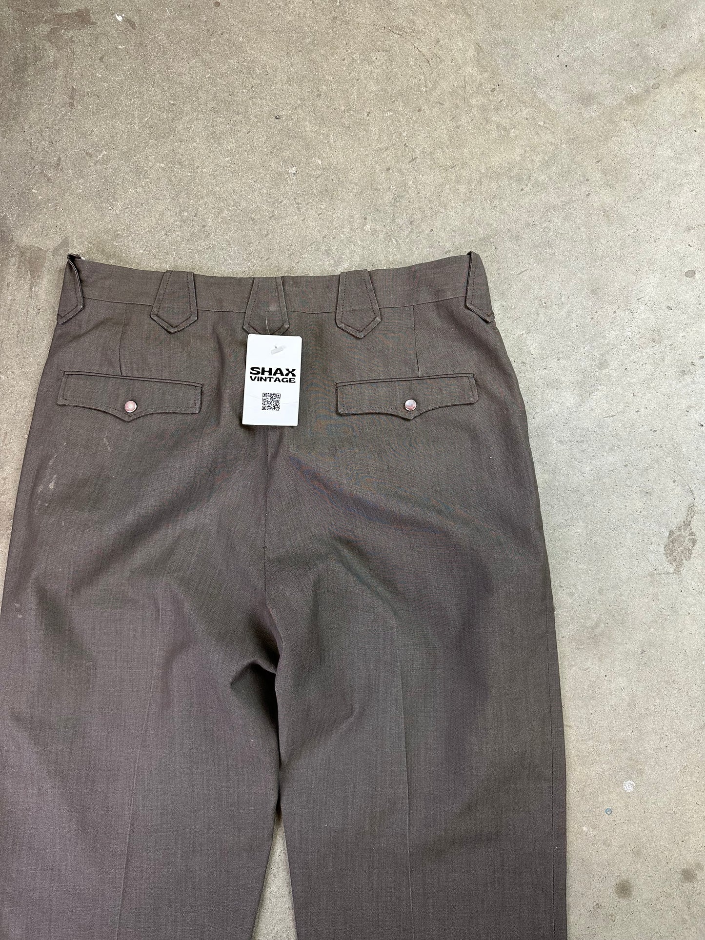 70s H Bar Ranchwear Pleated Pants 33"