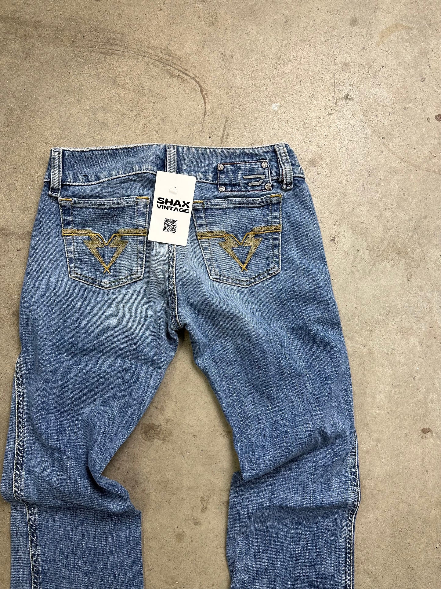 Diesel Light Wash Flared Denim 28"