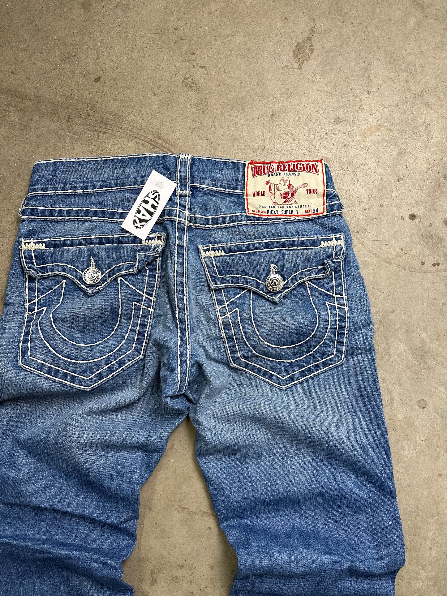 True Religion Mid Wash Y2K Denim 36"