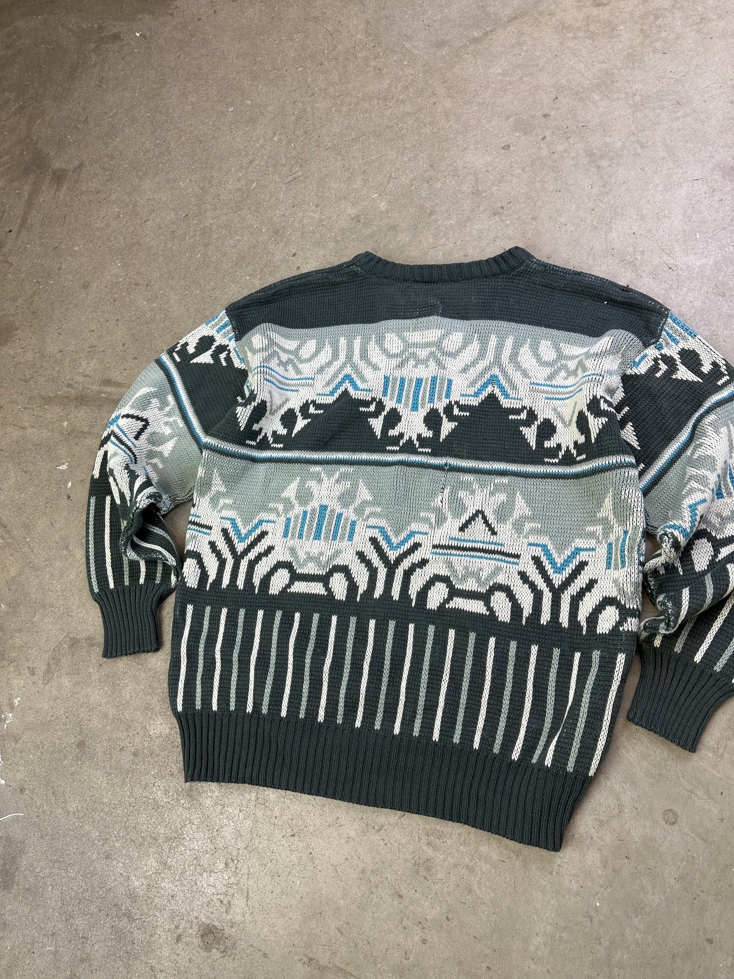 90s Pattern Knit Sweater S/M