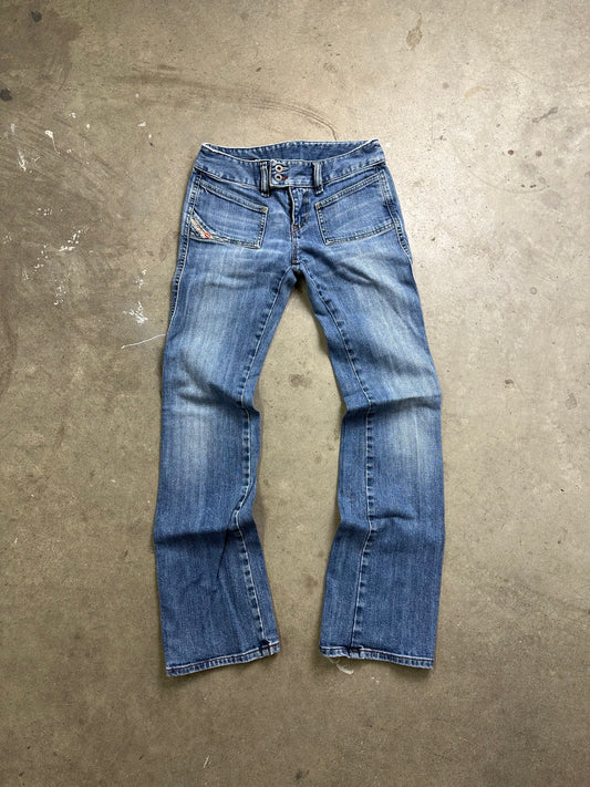 Diesel Light Wash Flared Denim 28"