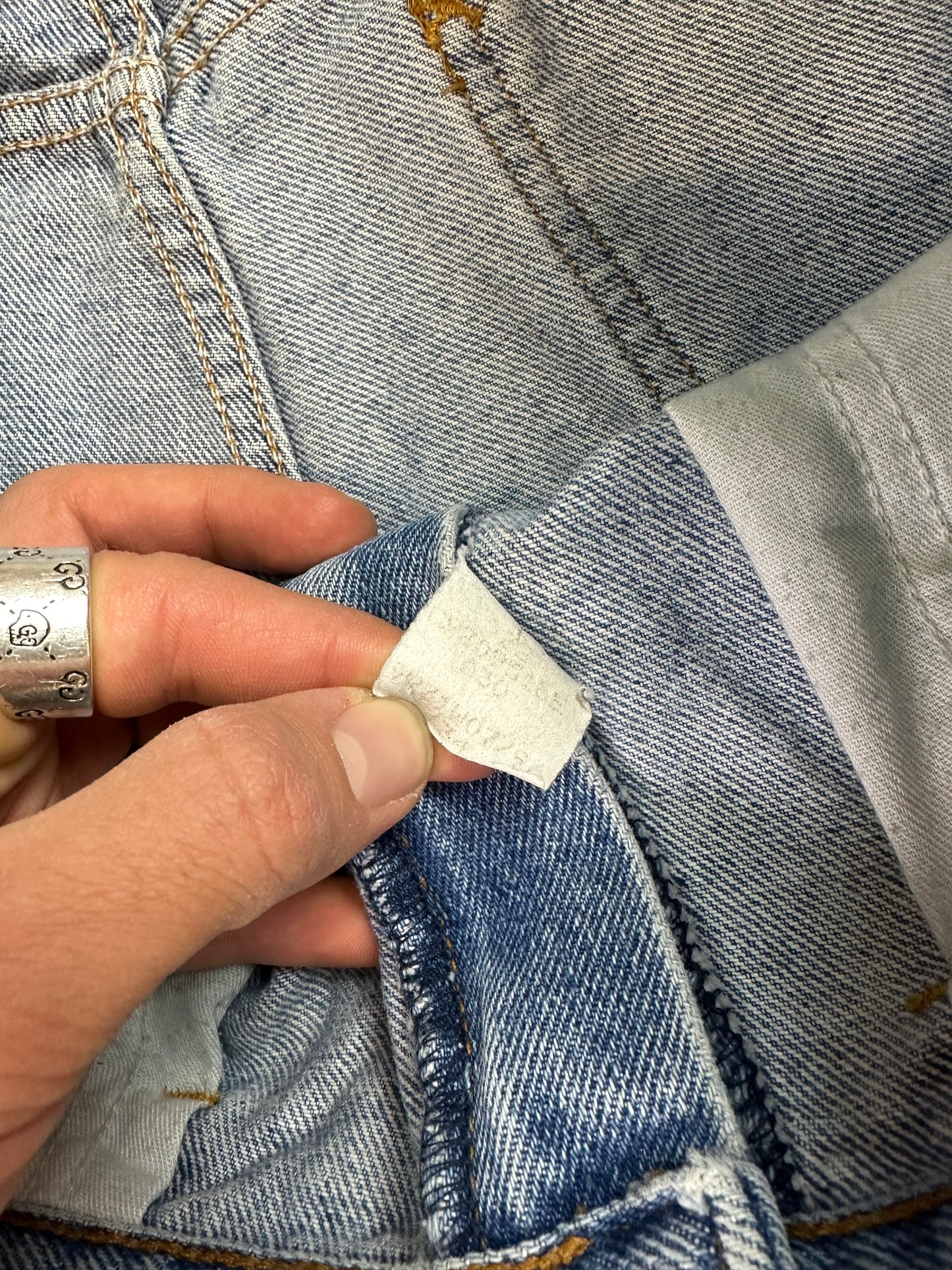 80s Lee Distressed Light Wash Denim 34"