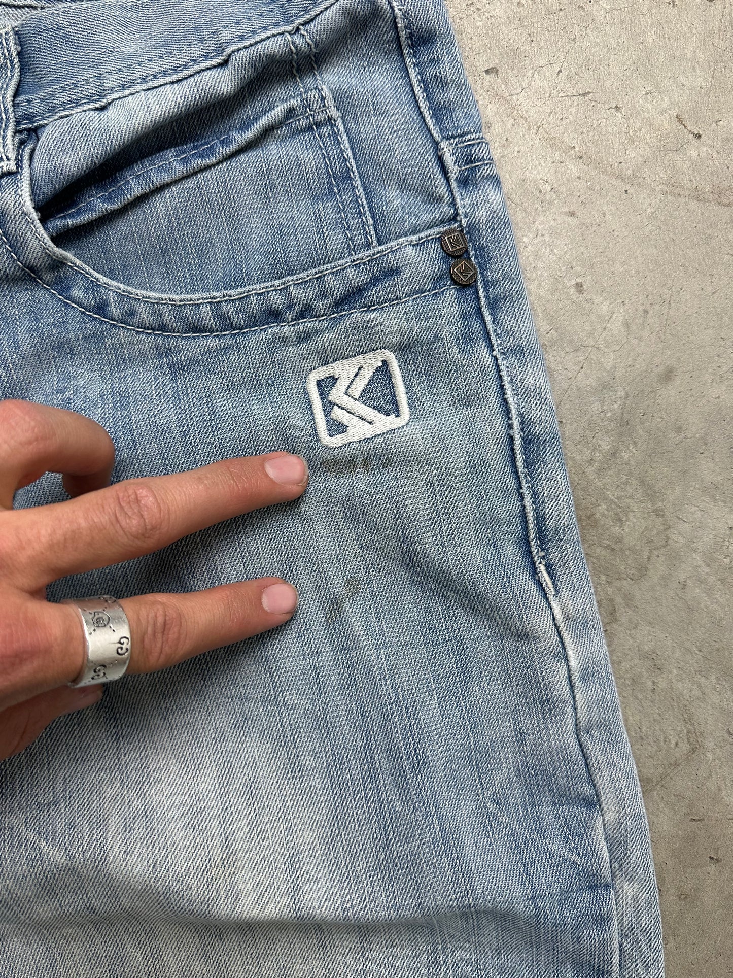 Karl Kani Light Wash Baggy Denim 38"