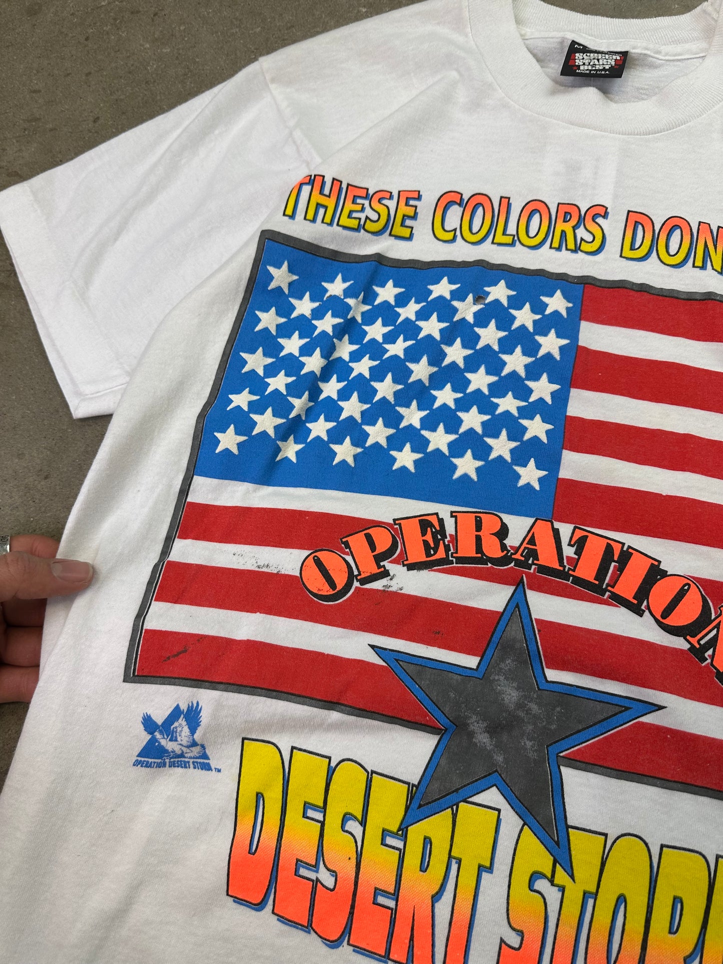 90s Desert Storm Flag Tee Small