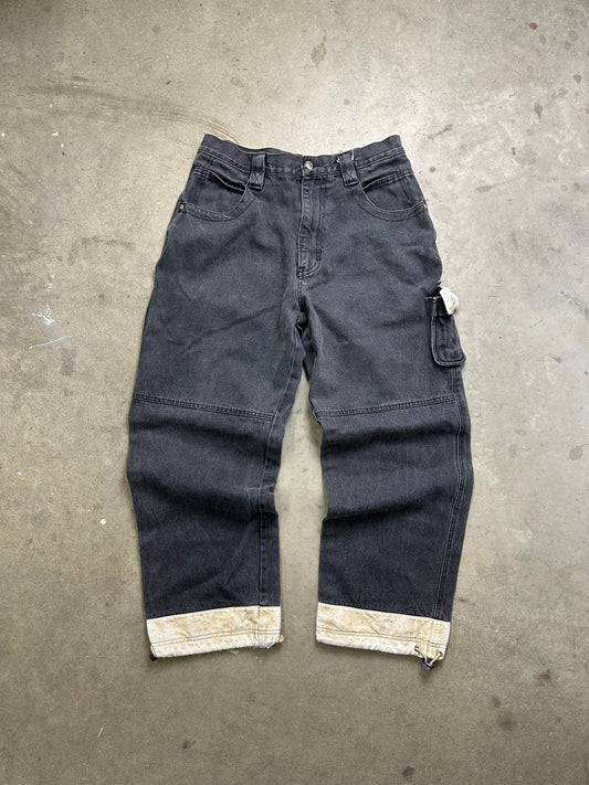 Platinum Life Black Baggy Y2K Denim 34"