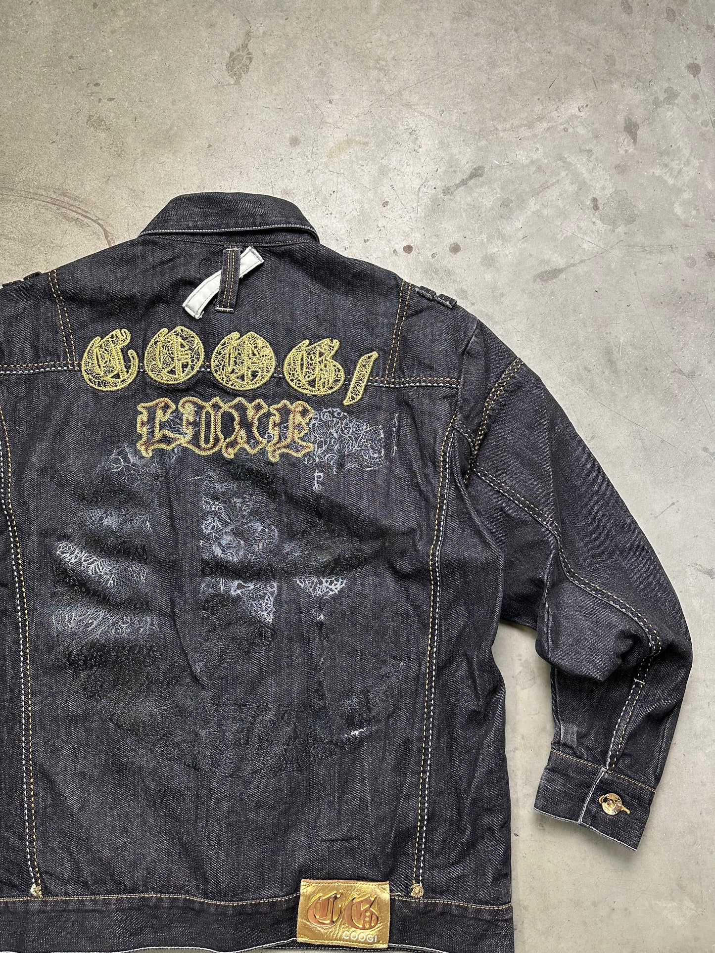 Coogi Metallic Denim Jacket XL