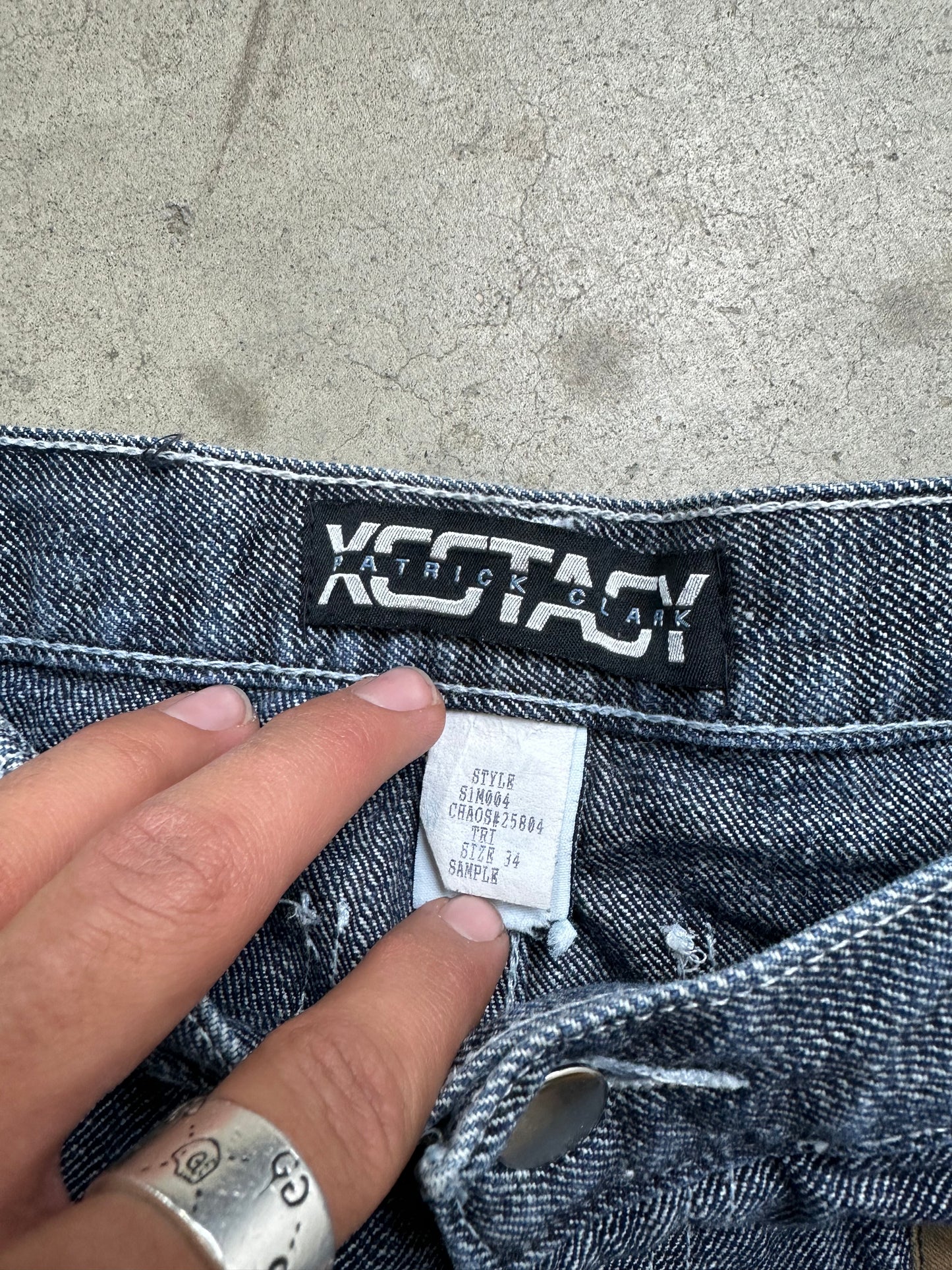 Patrick Clark Y2K SAMPLE Baggy Denim 36"