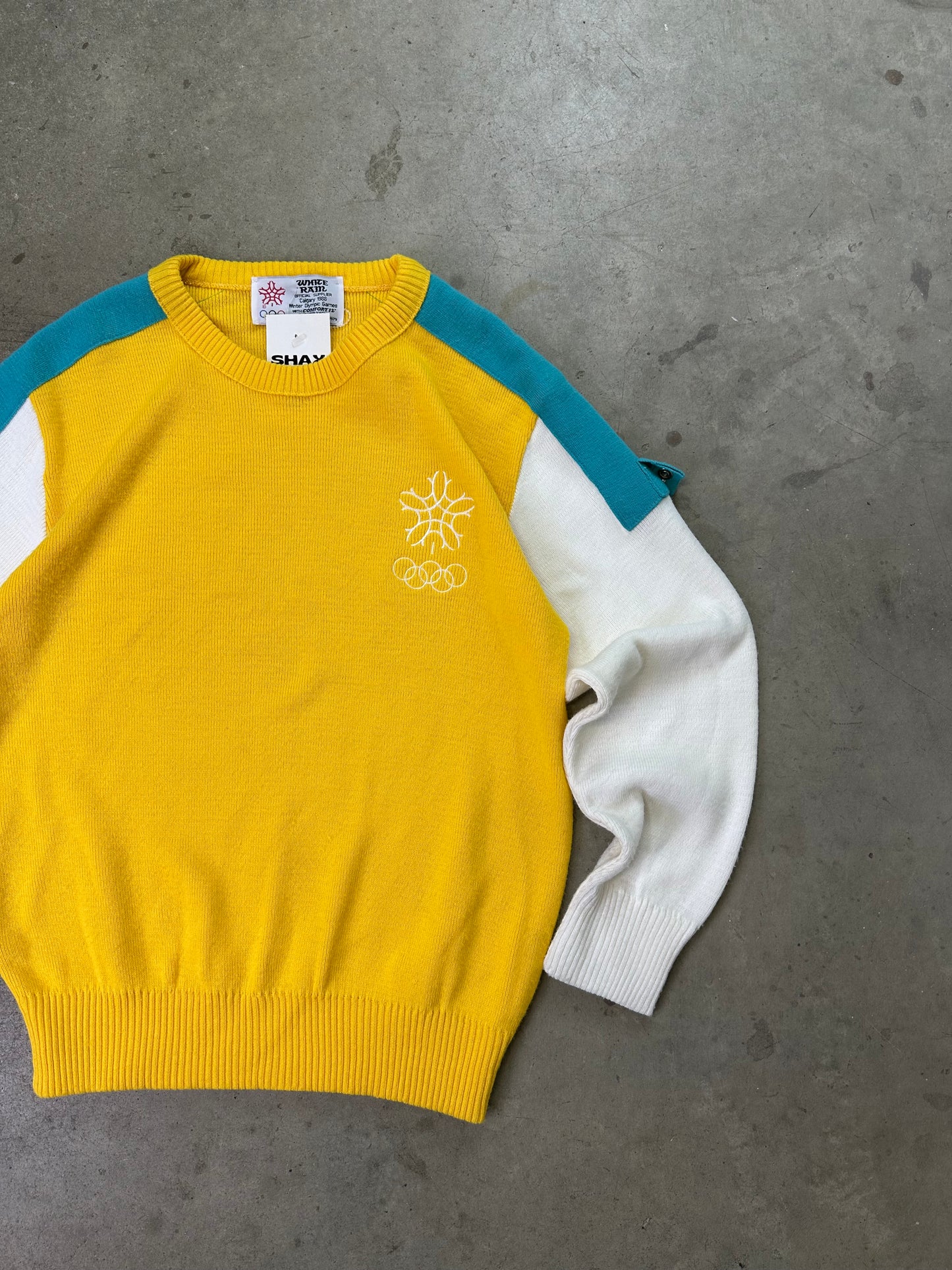 80s Calgary Olympics Knit Sweater Medium