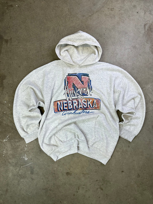 90s Nebraska Cornhuskers Hoodie XXL