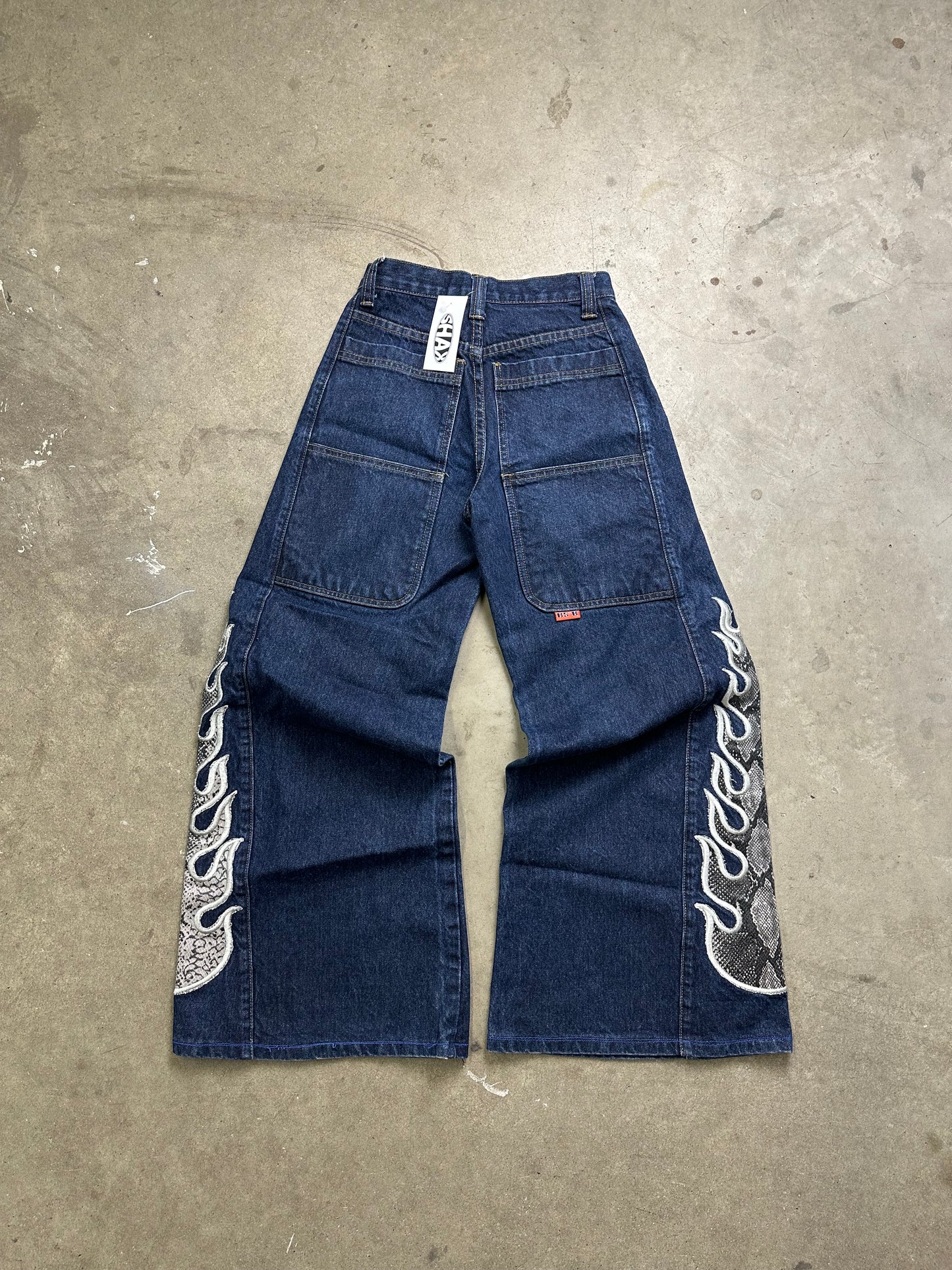 BS2B Dark Wash Baggy Y2K Denim 26"