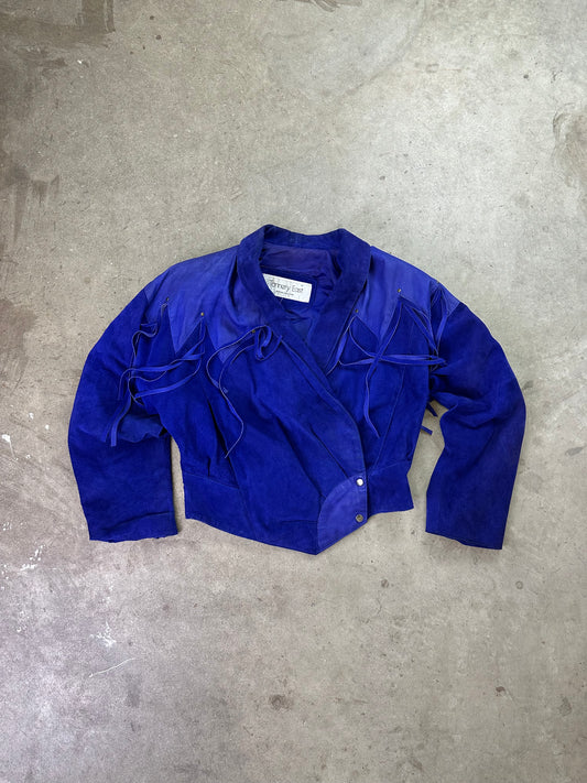 90s Tannery East Leather Fringe Jacket WMNS M/L