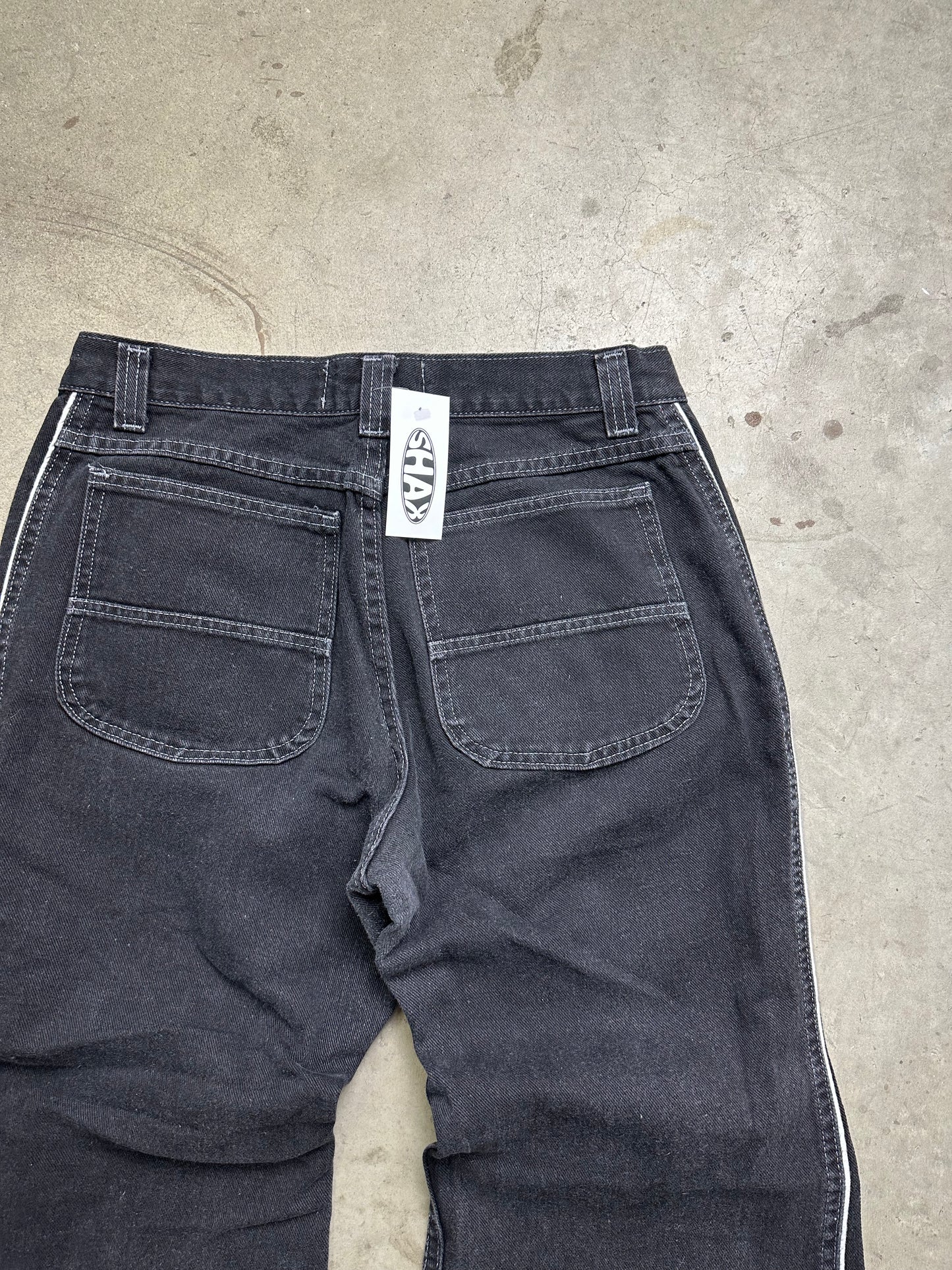 90s Lee Pipes Black Baggy Denim 34"