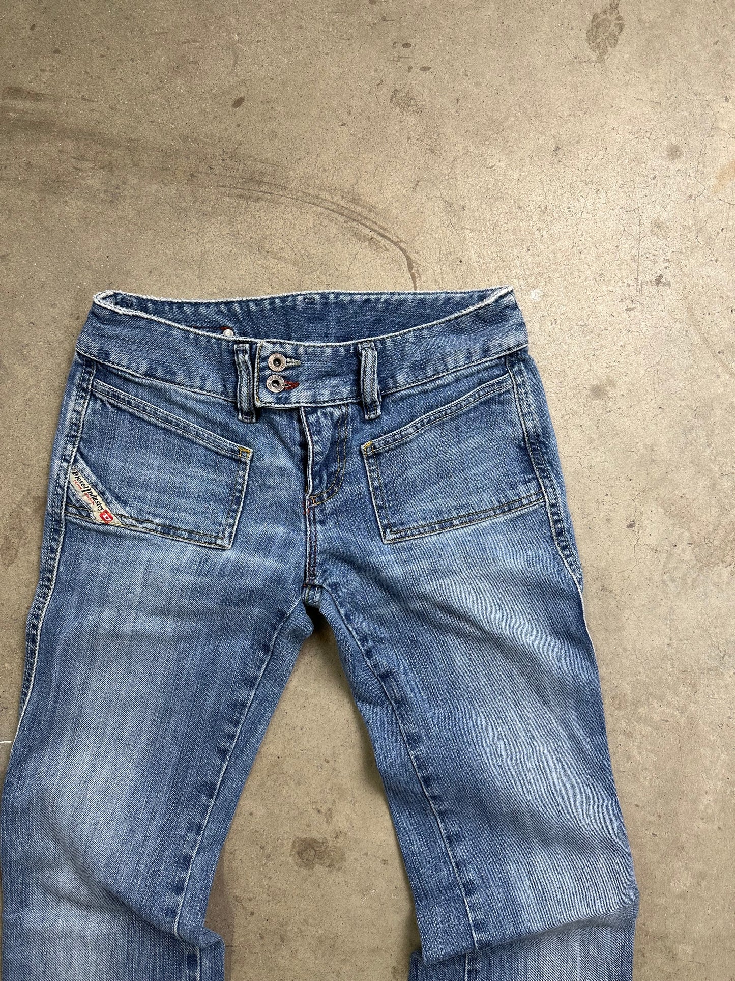 Diesel Light Wash Flared Denim 28"