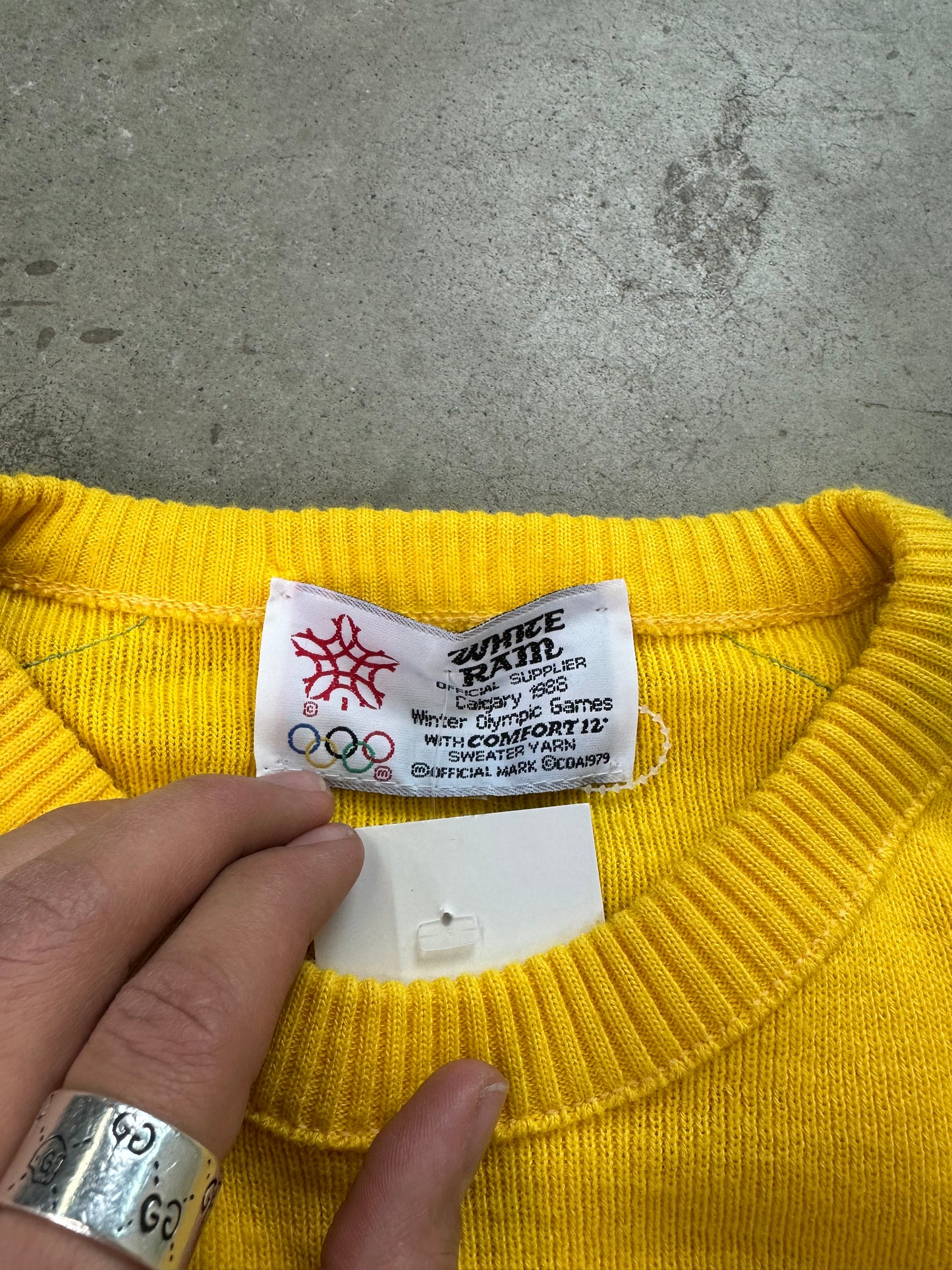80s Calgary Olympics Knit Sweater Medium