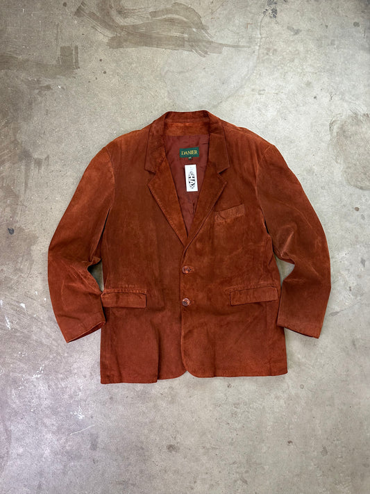 80s Danier Leather Long Jacket XL