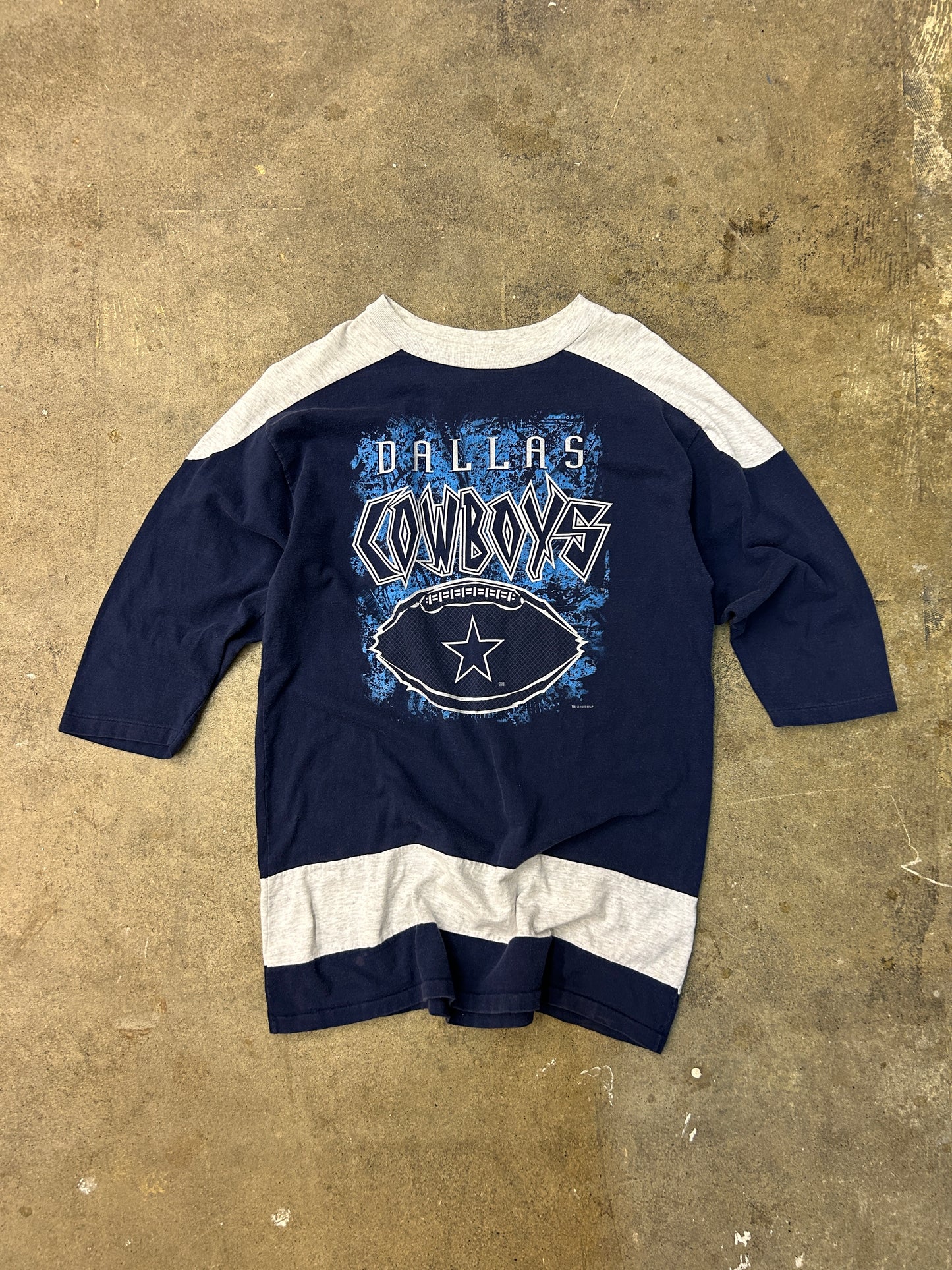 90s Dallas Cowboys Raglan Tee Large