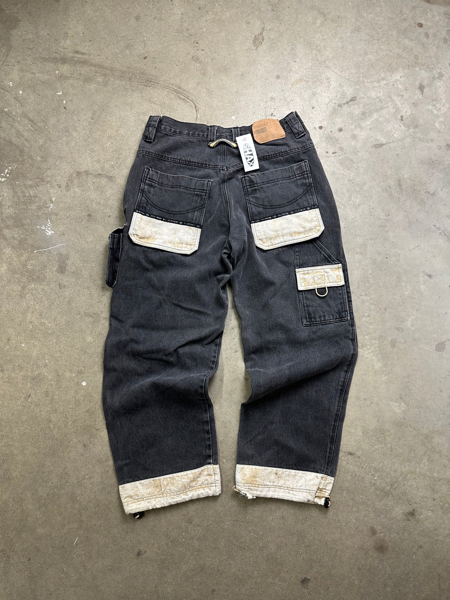 Platinum Life Black Baggy Y2K Denim 34"