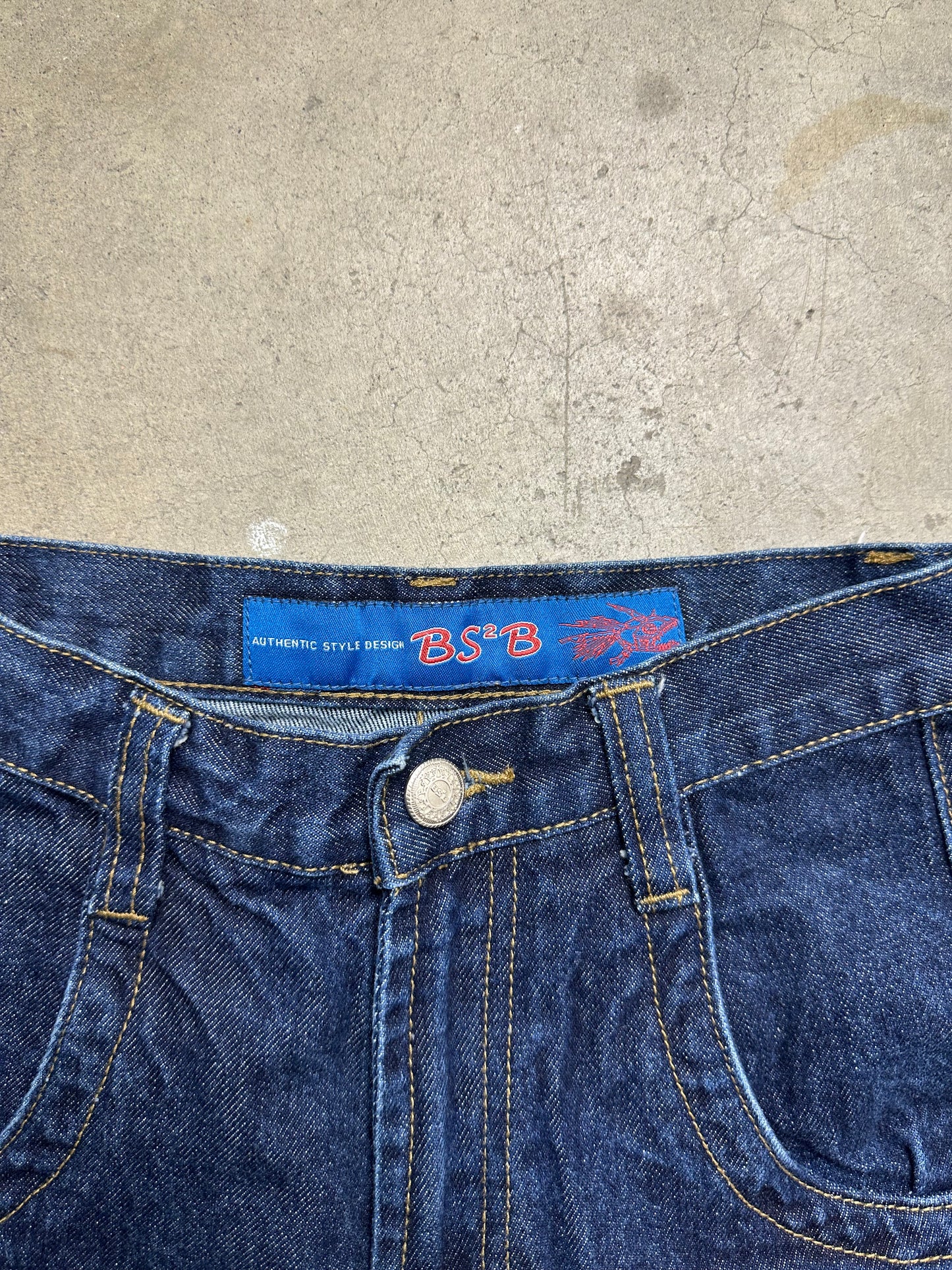 BS2B Dark Wash Baggy Y2K Denim 26"