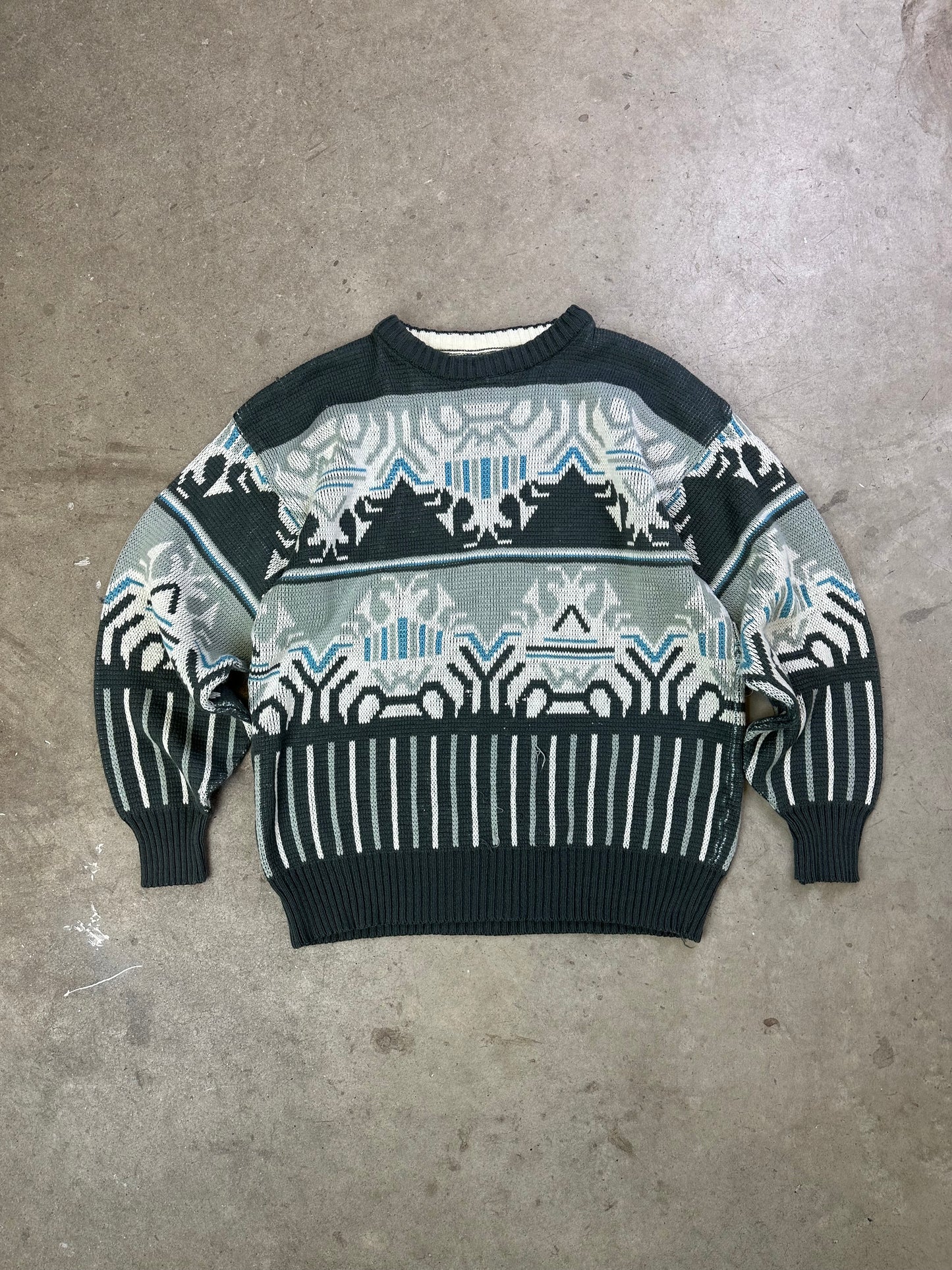 90s Pattern Knit Sweater S/M