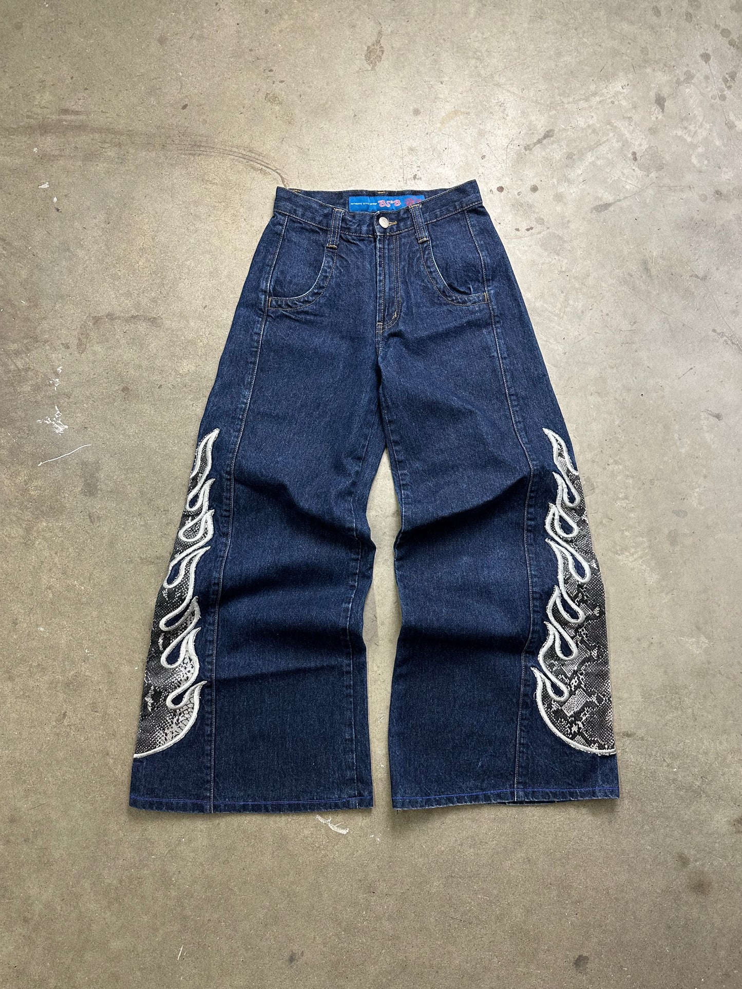 BS2B Dark Wash Baggy Y2K Denim 26"