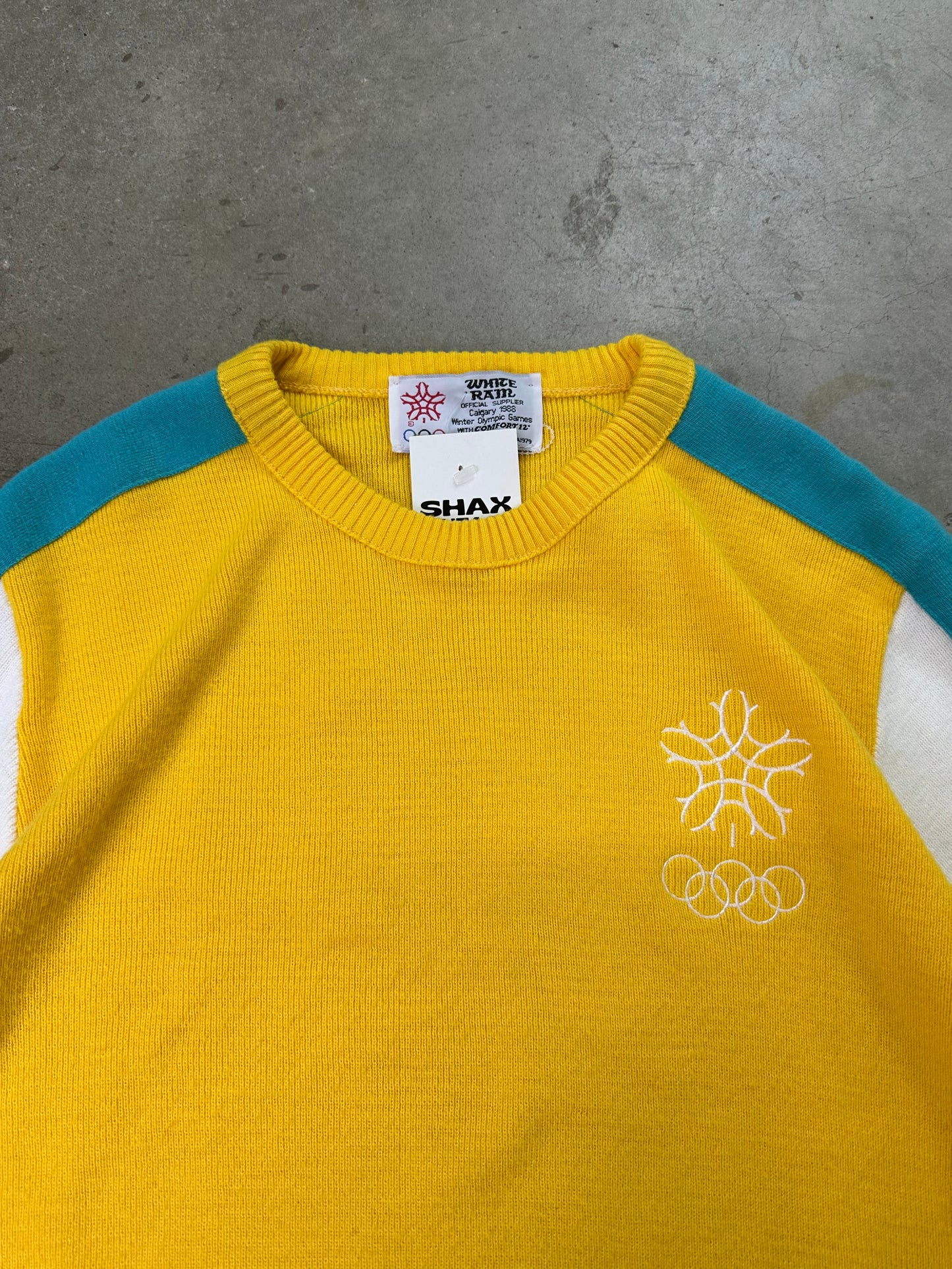 80s Calgary Olympics Knit Sweater Medium