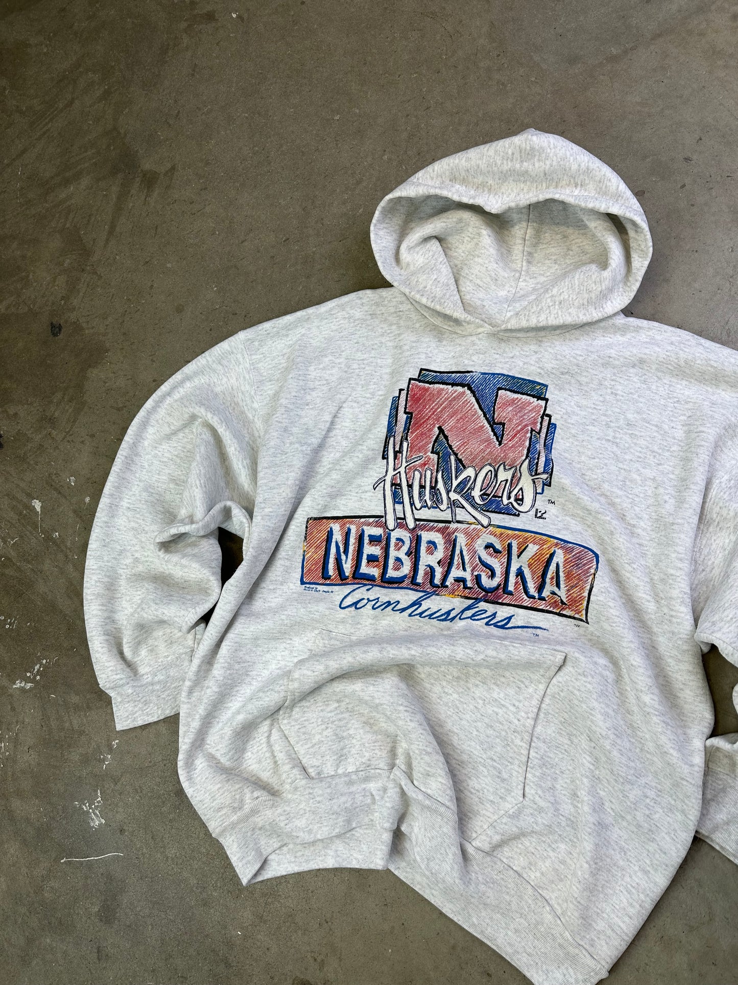 90s Nebraska Cornhuskers Hoodie XXL