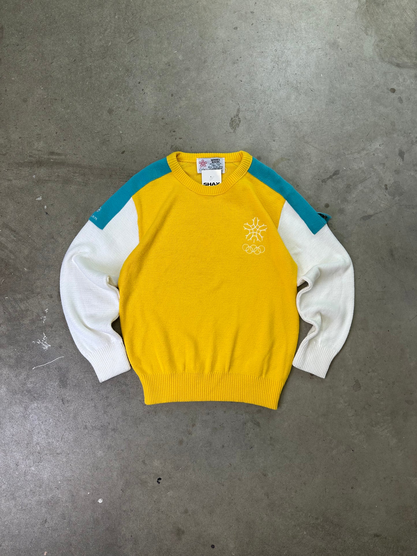 80s Calgary Olympics Knit Sweater Medium