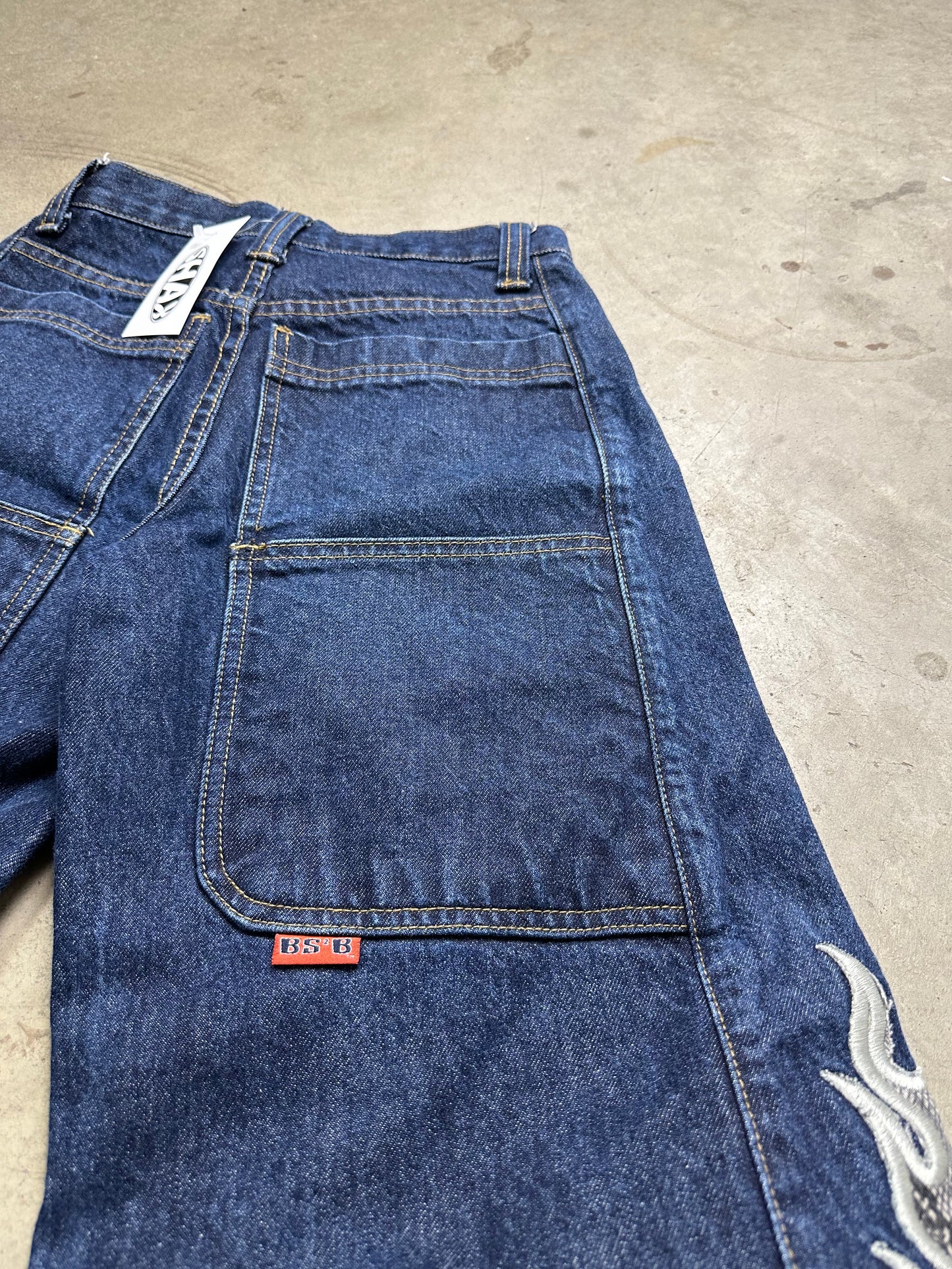 BS2B Dark Wash Baggy Y2K Denim 26"