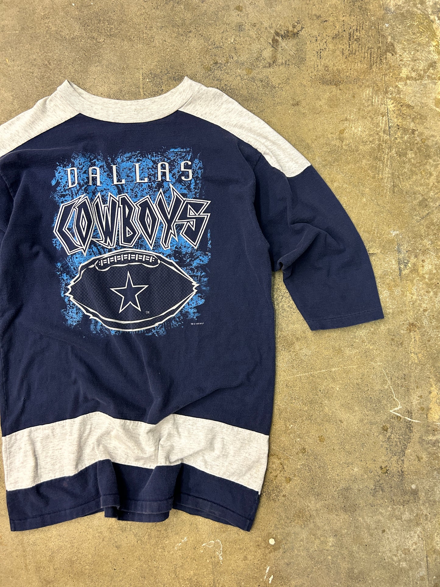 90s Dallas Cowboys Raglan Tee Large