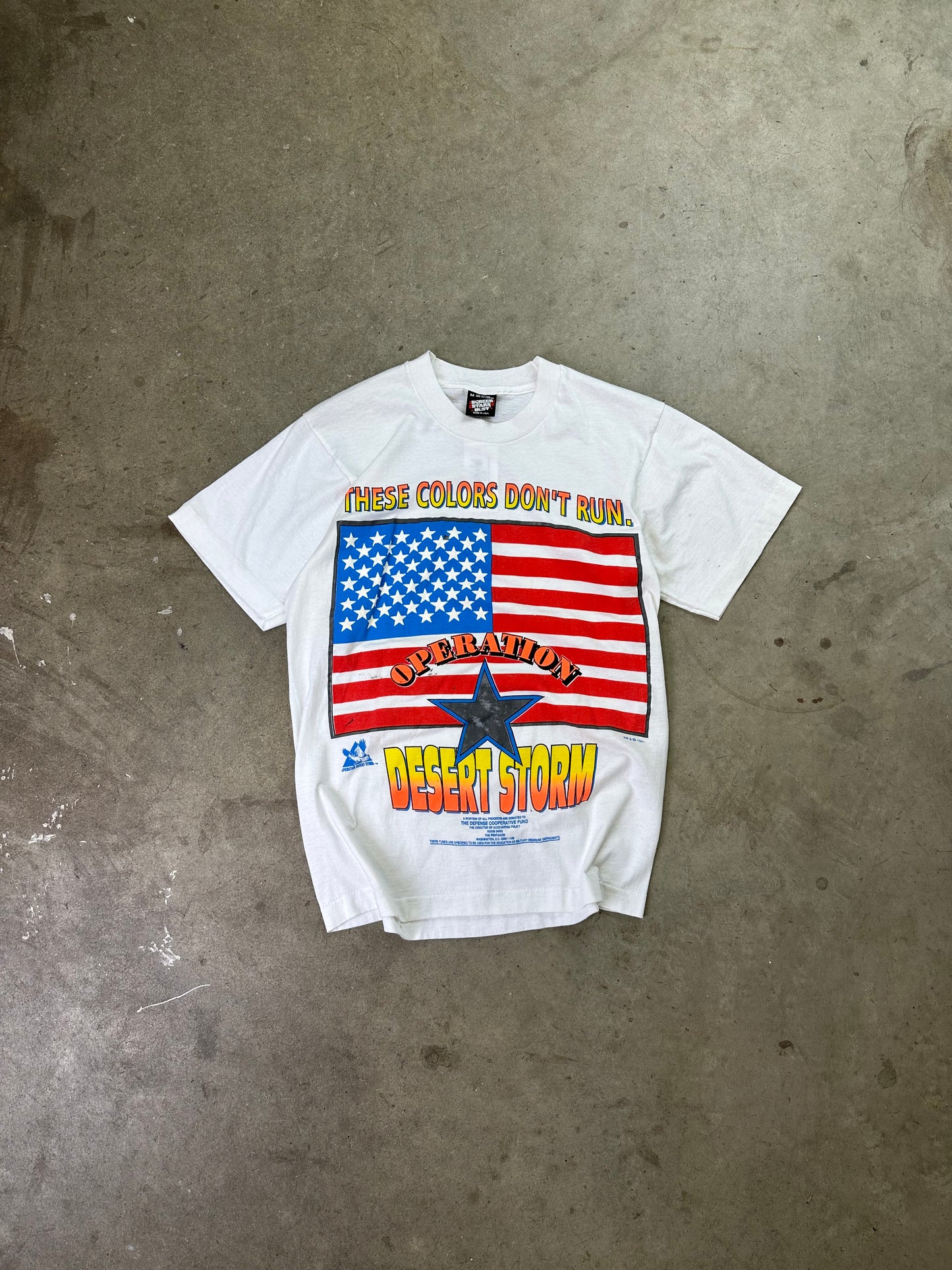 90s Desert Storm Flag Tee Small